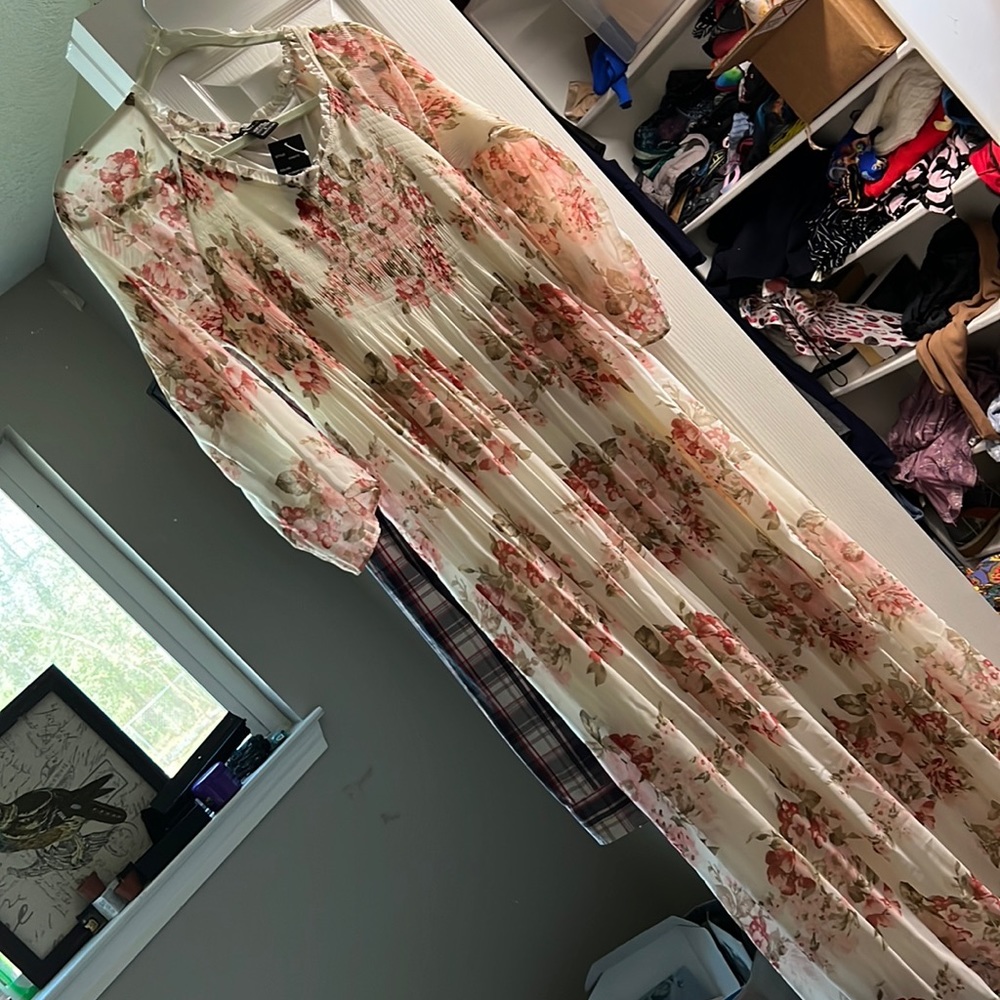 Floral boho maxi dress